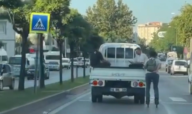 Bursa'da tehlikeli yolculuk!