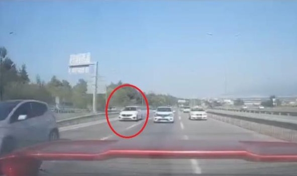 Bursa'da trafik magandası kameraya yansıdı