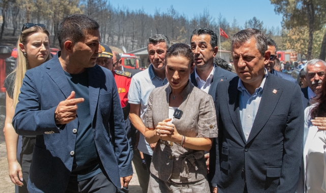 CHP lideri Özel, yangın bölgesinde incelemelerde bulundu!