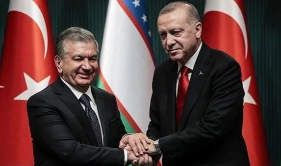Cumhurbaşkanı Erdoğan, Özbekistanlı mevkidaşı ile görüştü
