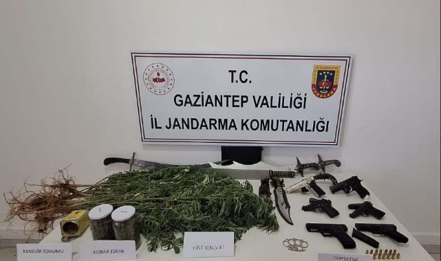 Gaziantep'te silah kaçakçılığı ve uyuşturucu operasyonu!