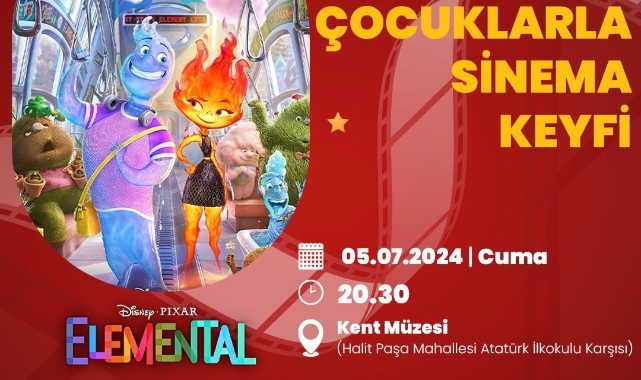 Gemlik Belediyesi'nden çocuklara özel sinema gecesi