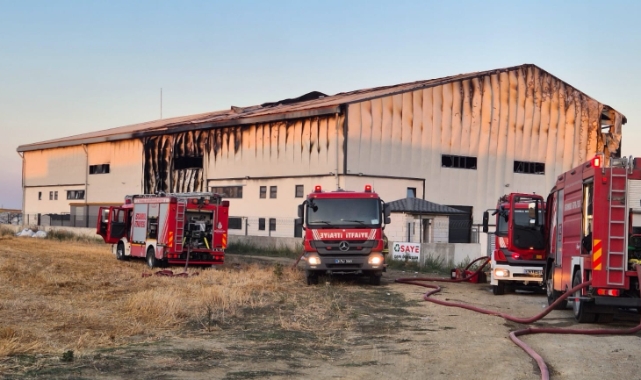 Geri dönüşüm fabrikasında yangın paniği