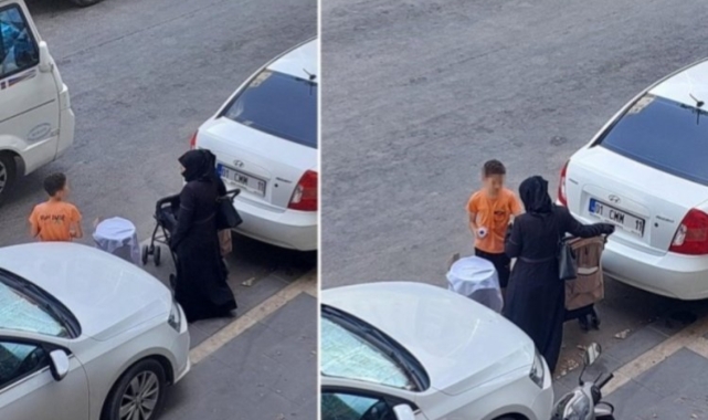 Işıklarda 10 yaşındaki oğluna su sattıran anneye gözaltı