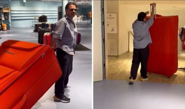 Kenan Doğulu’nun boyundan büyük valizi!