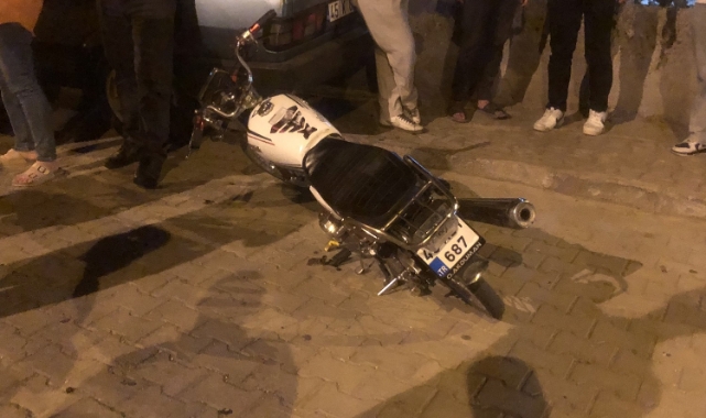 Kontrolden çıkan motosikletin sürücüsü kayarak düştü: 1 yaralı