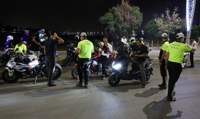 Kurallara uymayan 347 motosiklet sürücüsü cezadan kaçamadı