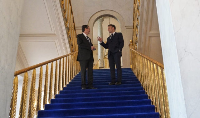 Macron ve Herzog, Elysee Sarayı'nda bir araya geldi