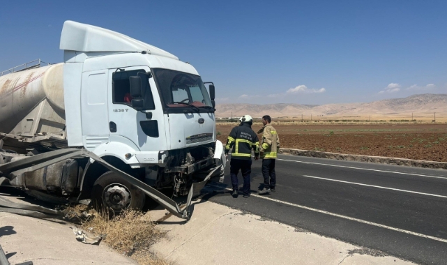 Mardin’de beton mikseri kaza yaptı!