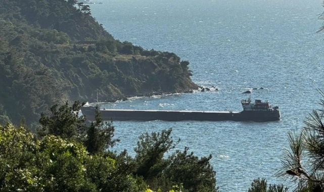 Mudanya’da yük gemisi karaya oturdu!