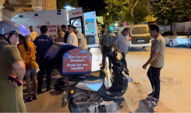 Otomobille çarpışan motosikletli kurye yaralandı!   