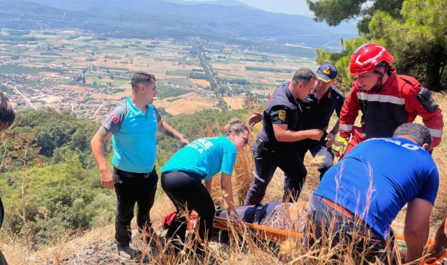 Sakar rampasında araç 70 metrelik uçuruma yuvarlandı