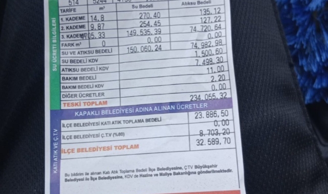 Şoke eden su faturası!