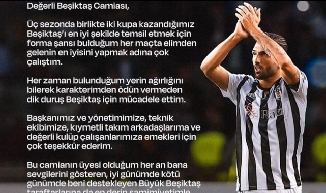 Umut Meraş, Beşiktaş'a veda etti