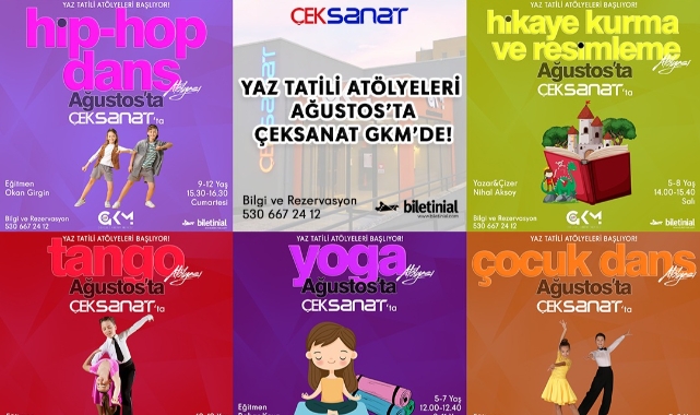 Yaz tatili atölyeleri ÇEKSANAT GKM'DE başlıyor