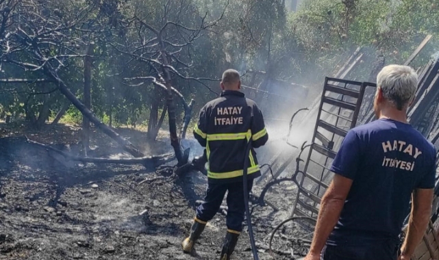 Arsuz’da bahçe yangını