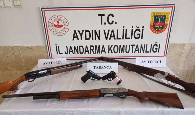 Aydın’da 10 adet ruhsatsız silah ele geçirildi