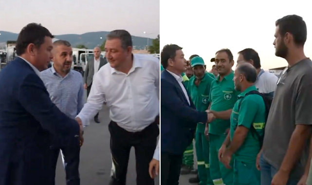 Başkan Aydın güne emekçilerle buluşarak başladı