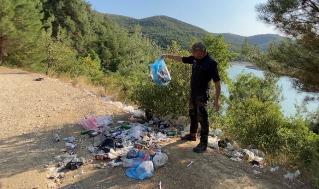 Bursa'da göleti gören sosyal medya fenomeni isyan etti!