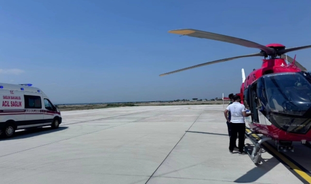 Diyabet hastası ambulans helikopterle Van'a sevk edildi
