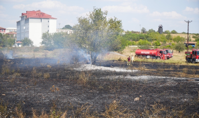 Edirne'de yürekleri ağza getiren yangın