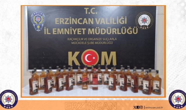 Erzincan’da kaçak içki operasyonu!