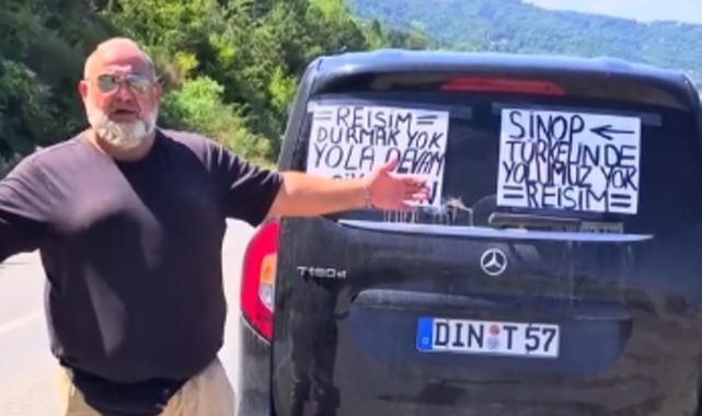 Gurbetçiden dikkat çeken eylem!