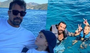 İbrahim Çelikkol ile oğlu Ali’den tatil pozları