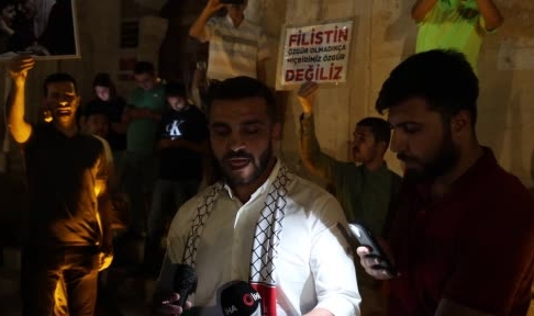 Kırşehir'de yüzlerce kişi Heniyye ve Filistin'e destek için yürüdü