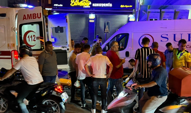Kontrolden çıkan motosiklet devrildi