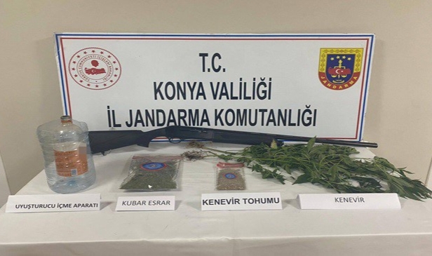 Konya’da jandarmadan uyuşturucu operasyonu