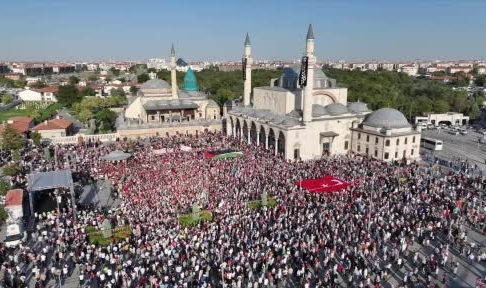 Konya Gazze mitinginde kenetlendi