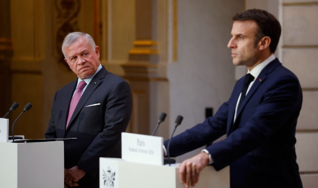 Macron ile Ürdün Kralı, Orta Doğu'daki durumu görüştü!