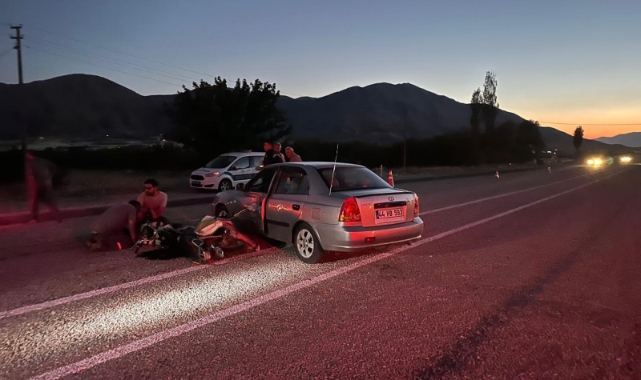 Malatya'da otomobil ile motosiklet çarpıştı: 1 yaralı