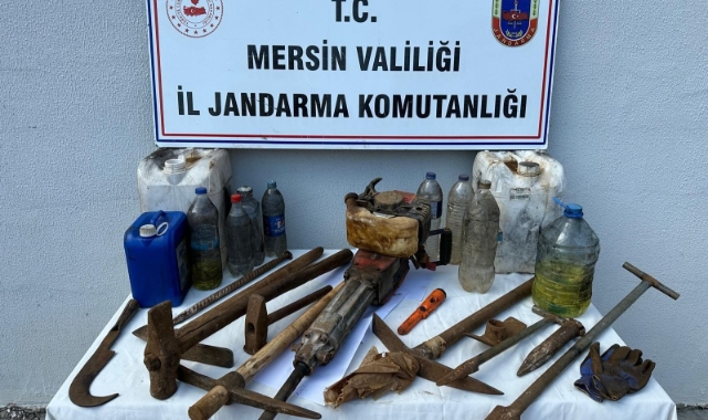 Mersin’de kaçak kazı yapan şahıs yakalandı