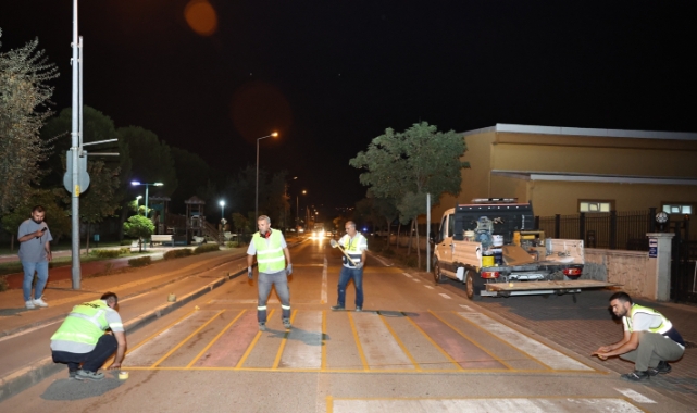 Nilüfer ekipleri gece mesaisinde