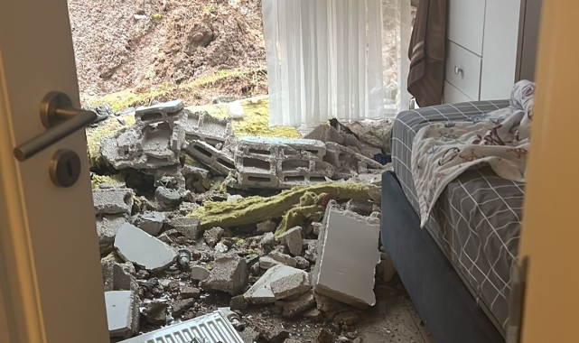 Ordu'da istinat duvarı çöktü: 48 daireli bina boşaltıldı