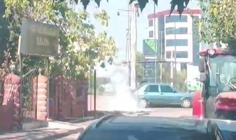 Patlayan elektrik hattı yürekleri ağza getirdi
