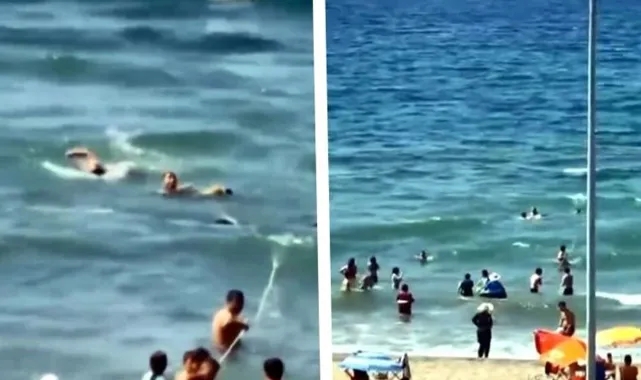 Sahilde boğulma paniği!