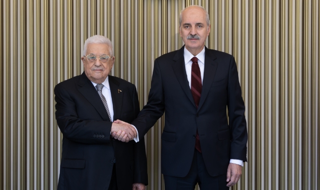 TBMM Başkanı Kurtulmuş, Mahmud Abbas ile görüştü