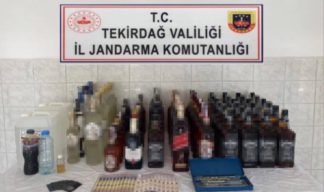 Tekirdağ'da kaçak içki operasyonu