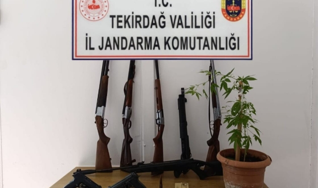 Tekirdağ'da uyuşturucu ve silah operasyonları