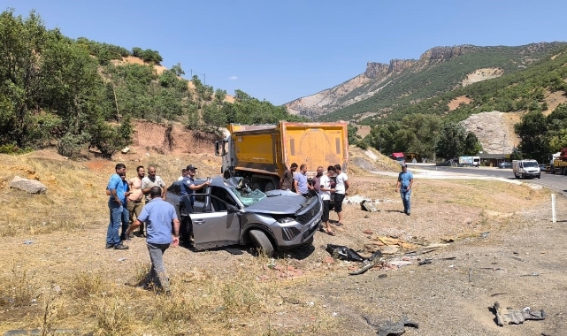 Tunceli'de feci kaza