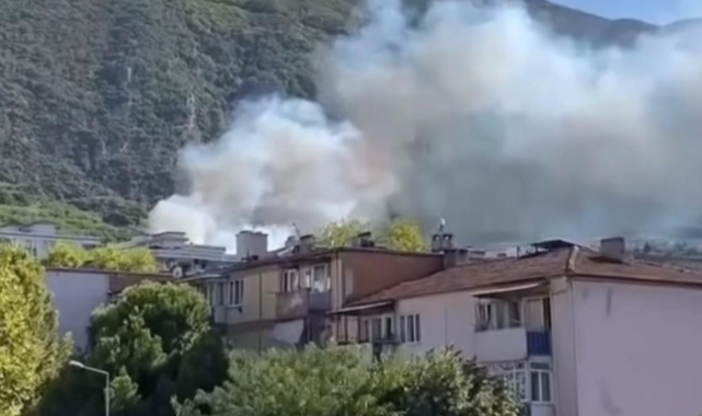 Uludağ eteklerinde korkutan yangın!