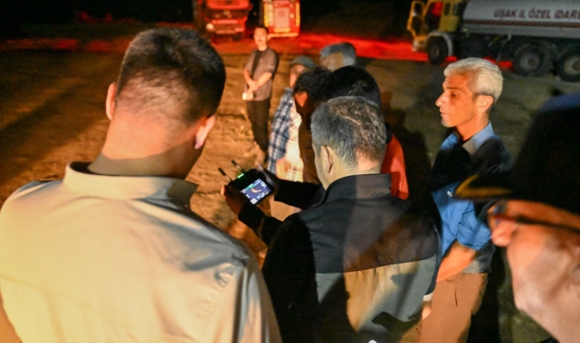 Vali Ergün yangın bölgesinde incelemelerde bulundu