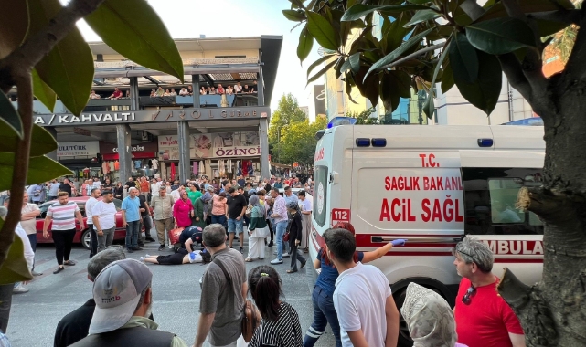 Yaya geçidinden karşıya geçen kadına araba çarptı!