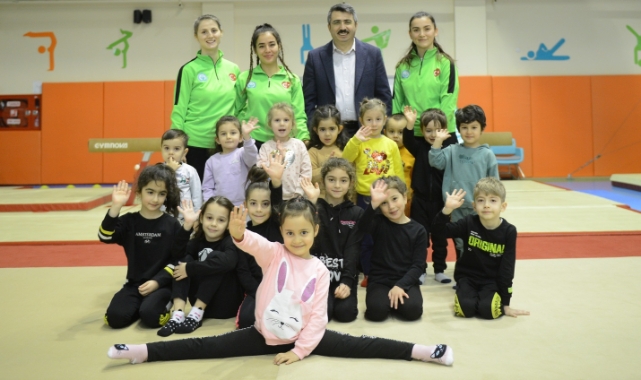 Yıldırımlı miniklere cimnastik eğitimi