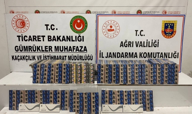 Ağrı'da çok sayıda gümrük kaçağı sigara ele geçirildi