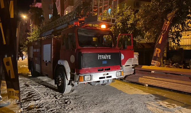 Antalya’da kentsel dönüşümdeki binada yangın