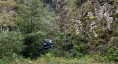 Artvin'in Borçka ilçesinde otomobil uçurumdan yuvarlandı: 1 ölü